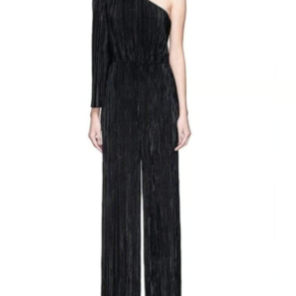 Alice + Olivia Pleated Asymmetrical Jumpsuit - Size 4